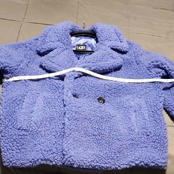 UGG Gertrude Short Teddy Lavender Sherpa Jacket - Picture 2 of 10
